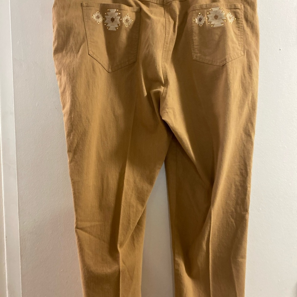 Ruby Rd. Women's Tan Straight Leg Jeans - Picture 2 of 5